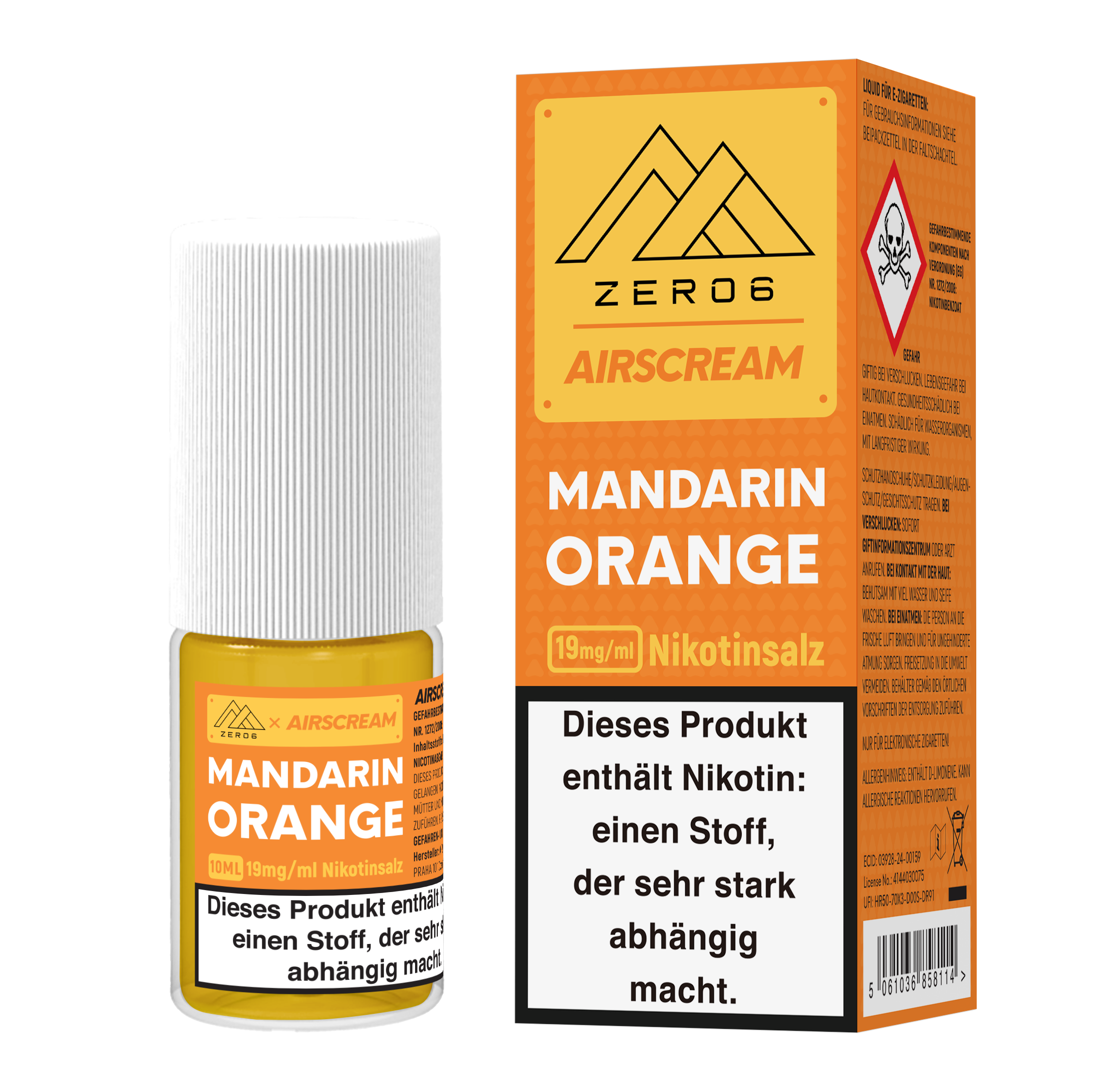 Liquid Mandarin Orange - Airscream Nikotinsalz